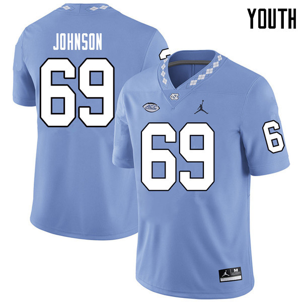 Jordan Brand Youth #69 Quiron Johnson North Carolina Tar Heels College Football Jerseys Sale-Carolin